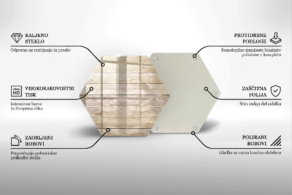 Tagliere in vetro Tavole di legno