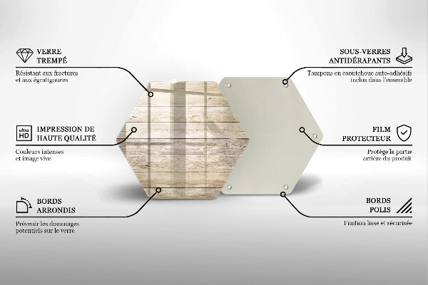 Tagliere in vetro Tavole di legno