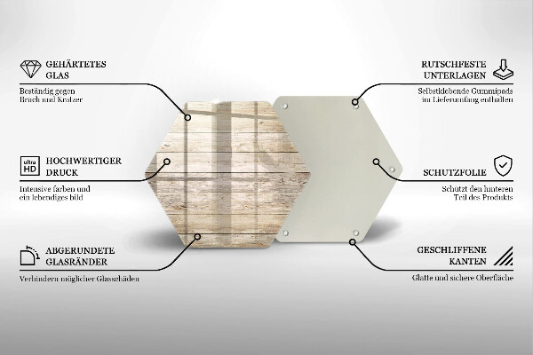 Tagliere in vetro Tavole di legno