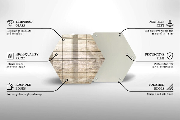 Tagliere in vetro Tavole di legno