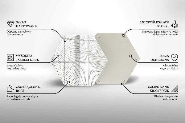 Tagliere in vetro Modello di linee moderne