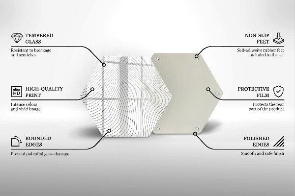 Tagliere in vetro Modello di linee moderne