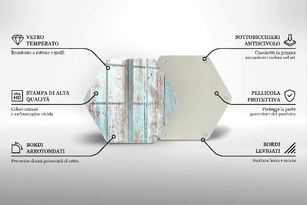 Tagliere in vetro Vecchie tavole d'epoca