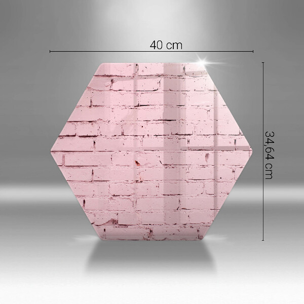 Tagliere in vetro Muro di mattoni pastello