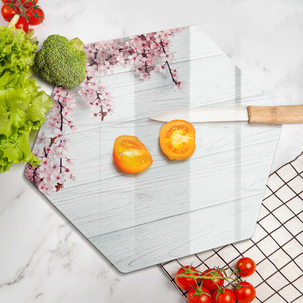 Tagliere in vetro Fiori sulle tavole