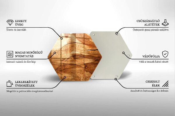 Tagliere in vetro Struttura della tavola di legno