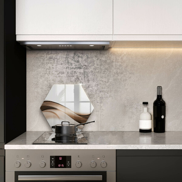 Tagliere in vetro Linee marroni astratte