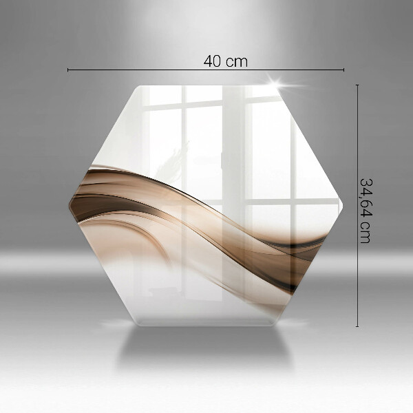 Tagliere in vetro Linee marroni astratte