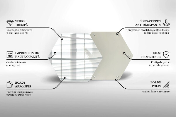 Tagliere in vetro Struttura moderna