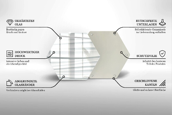 Tagliere in vetro Struttura moderna