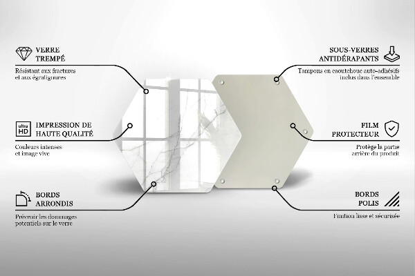 Tagliere in vetro Sfondo di pietra di marmo