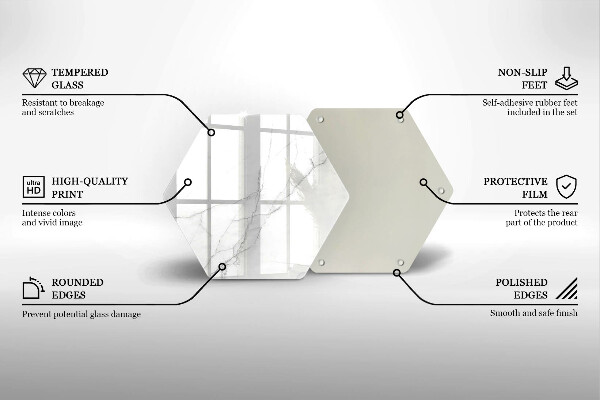 Tagliere in vetro Sfondo di pietra di marmo