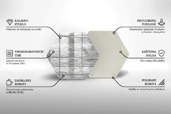 Tagliere in vetro Vecchie tavole di legno