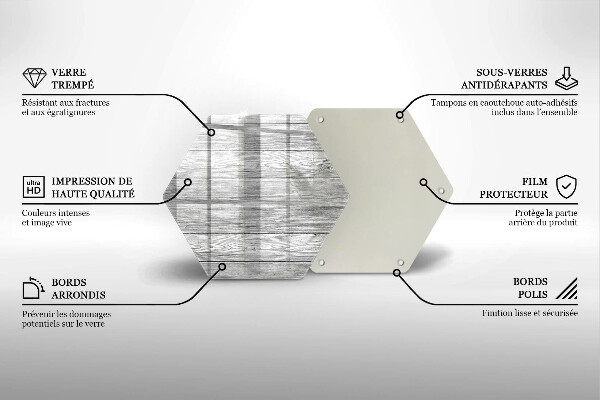 Tagliere in vetro Vecchie tavole di legno
