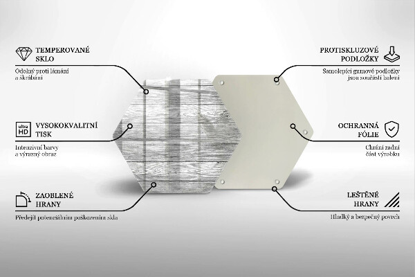 Tagliere in vetro Vecchie tavole di legno