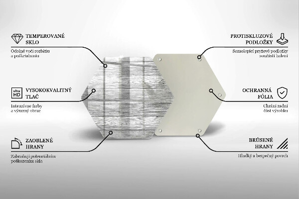 Tagliere in vetro Vecchie tavole di legno