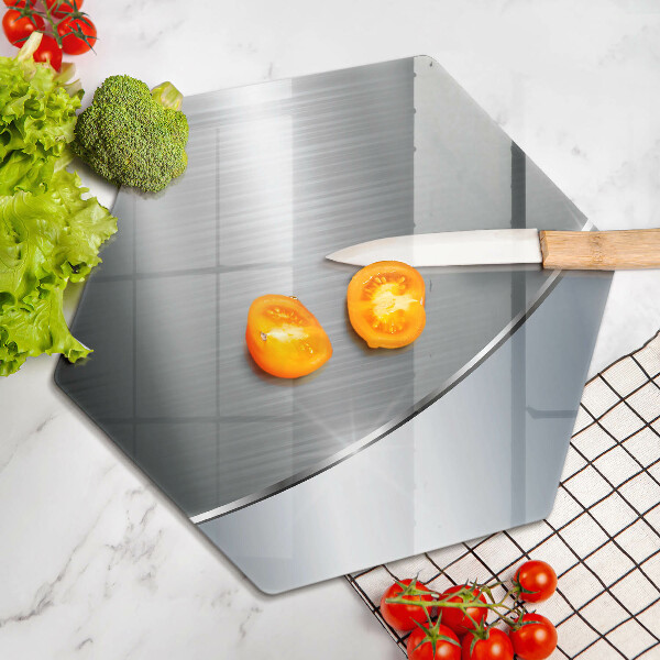 Tagliere in vetro Modello di astrazione in metallo