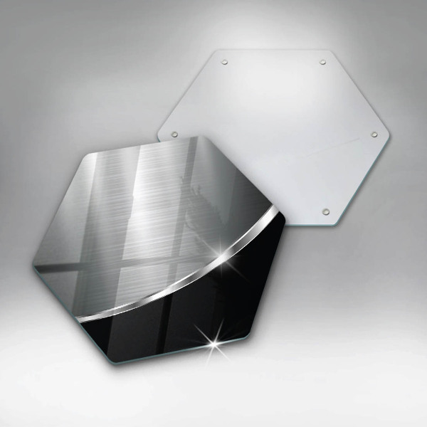 Tagliere in vetro Astrazione con metallo