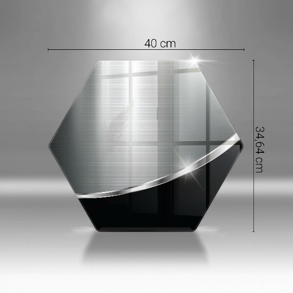 Tagliere in vetro Astrazione con metallo