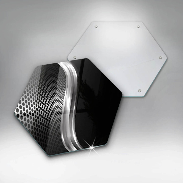 Tagliere in vetro Struttura in metallo