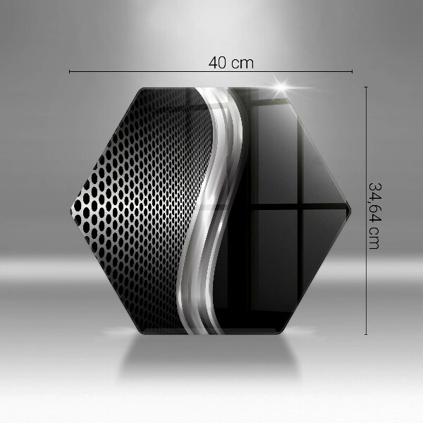 Tagliere in vetro Struttura in metallo