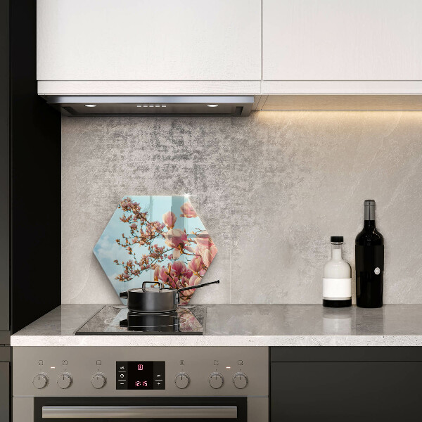 Tagliere in vetro Albero di fiori rosa