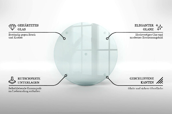 Tagliere in vetro temperato trasparente 30 cm