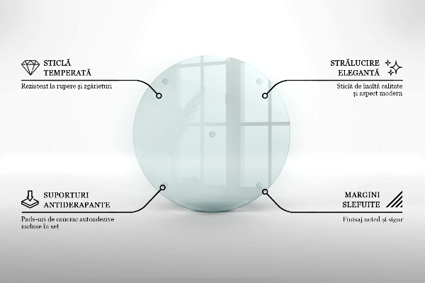 Tagliere in vetro temperato trasparente 40 cm