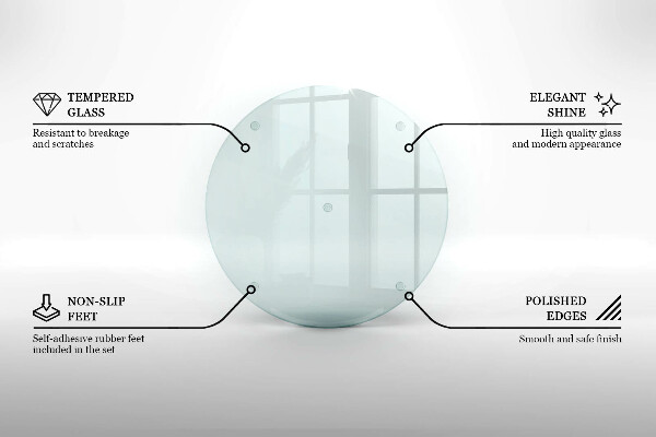 Tagliere in vetro temperato trasparente 40 cm