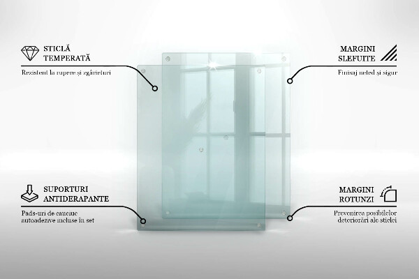 Tagliere in vetro trasparente 52x40 cm