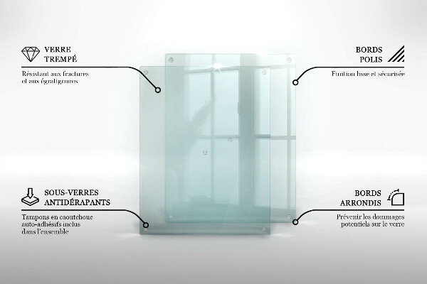 Tagliere in vetro trasparente 52x40 cm