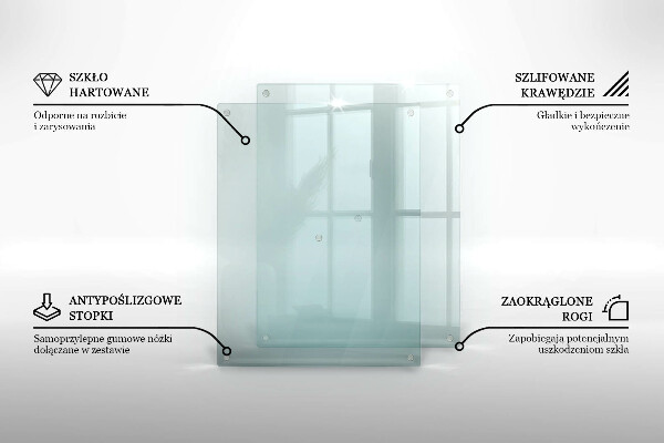 Tagliere in vetro trasparente 52x40 cm