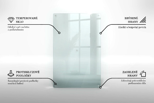 Tagliere in vetro trasparente 80x52 cm