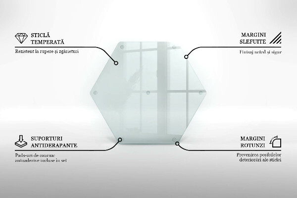 Tagliere in vetro temperato trasparente 40 cm