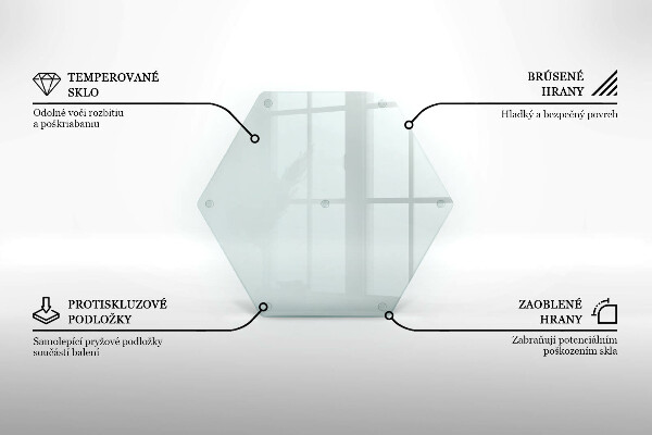 Tagliere in vetro temperato trasparente 40 cm