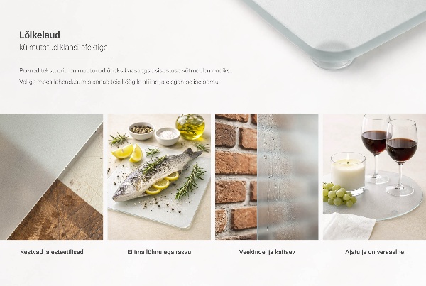 Tagliere in vetro temperato doppio 2 pz. 30x52 cm