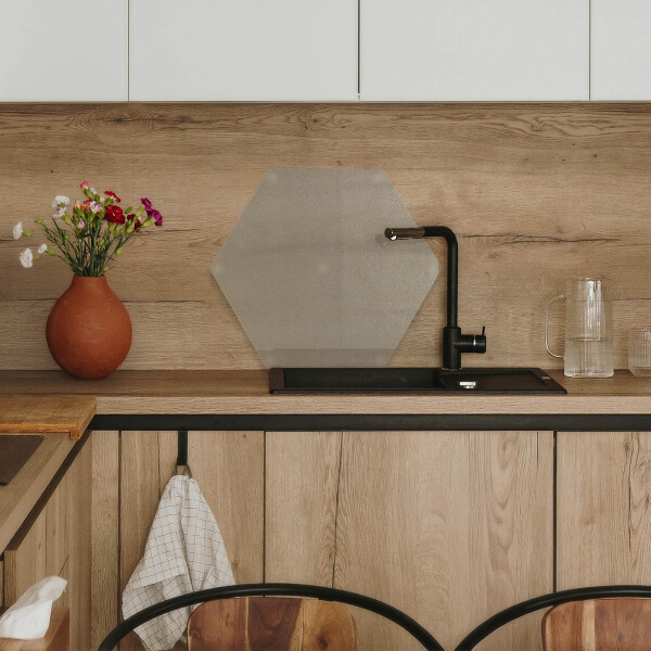 Tagliere in vetro esagonale di 40 cm di altezza