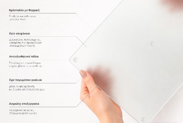 Tagliere in vetro esagonale h40 cm