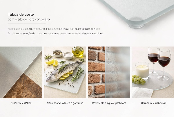 Tagliere in vetro esagonale h40 cm