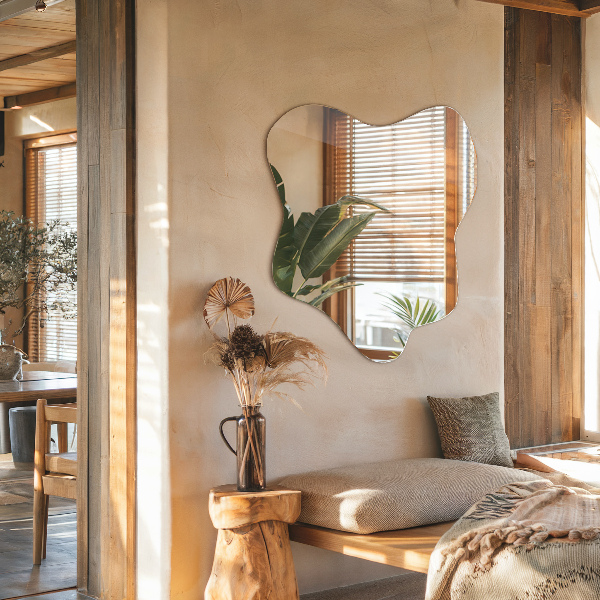 Specchio irregolare a forma di macchia 48x48 cm