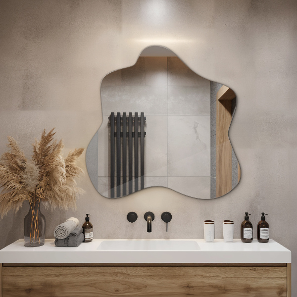Specchio irregolare a forma di macchia 68x67 cm