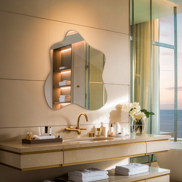 Specchio irregolare a forma di macchia 77x77 cm