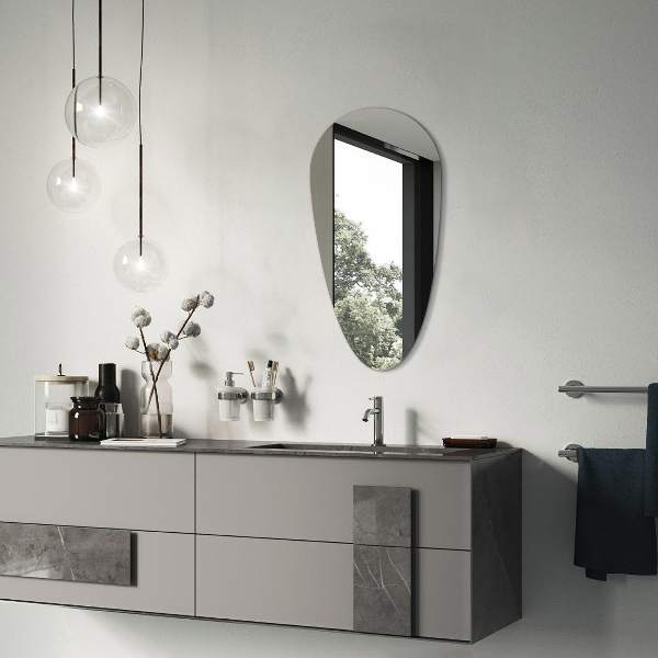 Specchio decorativo goccia senza cornice 40x80 cm