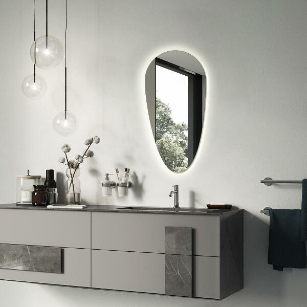 Specchio a goccia led 35x70 cm
