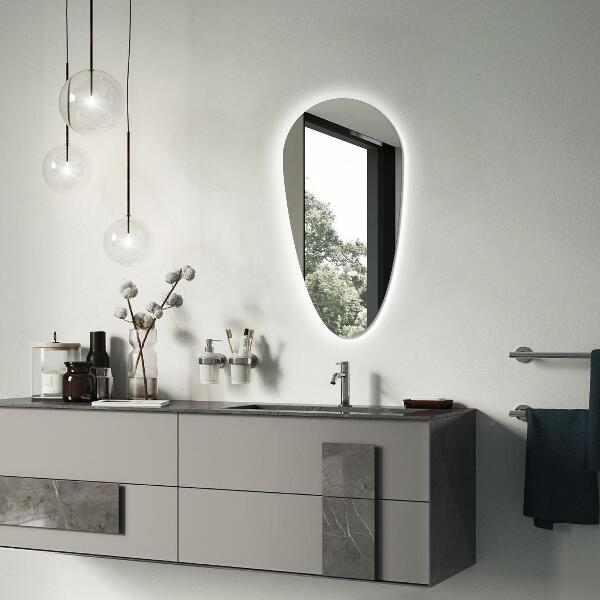 Specchio led goccia 45x90 cm