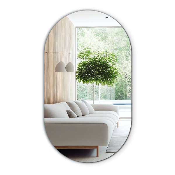 Specchio ovale vintage senza cornice 46x80 cm