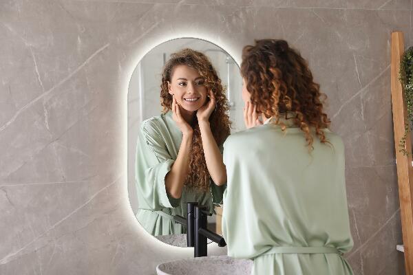 Specchio ovale led 46x80 cm