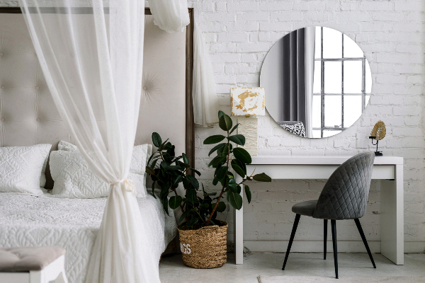 Specchio rotondo decorativo senza cornice fi 60 cm