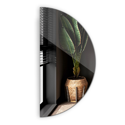 Specchio moderno semicircolare senza cornice 30x60 cm