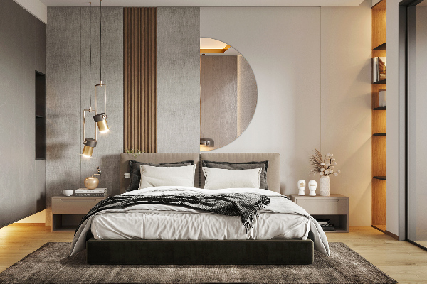 Specchio mezza luna senza cornice 50x100 cm